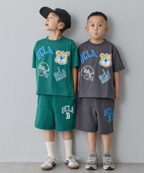 UCLA（ユーシーエルエー）の「【WEB限定】【KIDS】【UCLA】TYPY別注ワンポイントロゴショーツ（スウェットパンツ・キッズ・グリーン/オフホワイト/チャコールグレー・MEDIUM/LARGE/SMALL/X-LARGE/XX-LARGE）」の5枚目の写真