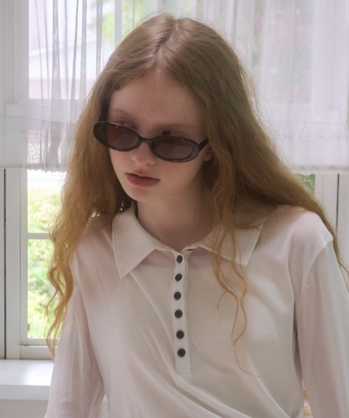 Birthday room(バースデイルーム)の「オーバルサングラス/oval sunglasses(サングラス・レディース・ブラウン/ブラック・FREE)」の8枚目の写真