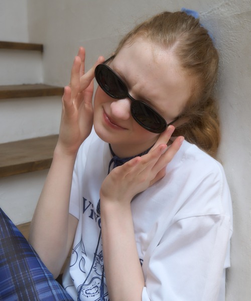 Birthday room(バースデイルーム)の「オーバルサングラス/oval sunglasses(サングラス・レディース・ブラウン/ブラック・FREE)」の11枚目の写真