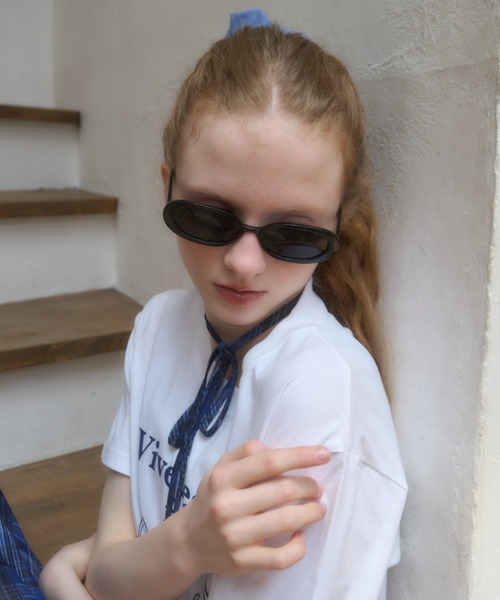 Birthday room(バースデイルーム)の「オーバルサングラス/oval sunglasses(サングラス・レディース・ブラウン/ブラック・FREE)」の12枚目の写真