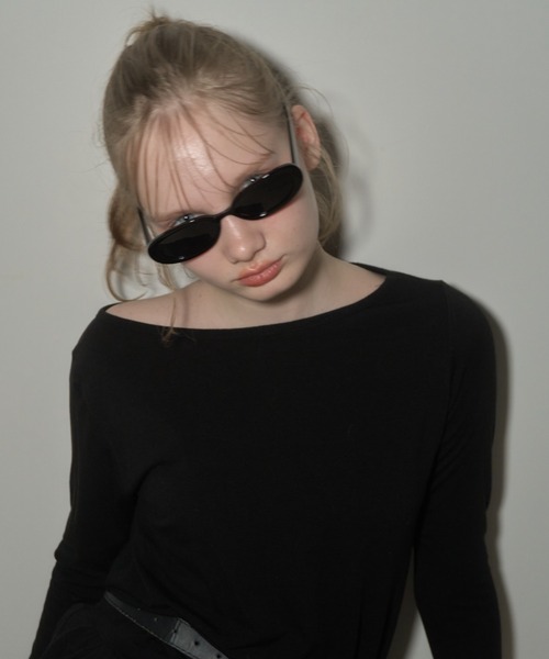 Birthday room(バースデイルーム)の「オーバルサングラス/oval sunglasses(サングラス・レディース・ブラウン/ブラック・FREE)」の21枚目の写真