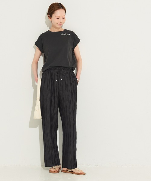 coca（coca）（コカ）の「【田中里奈様着用】＼26ss新色追加／ スリムウェーブパンツ（その他パンツ・レディース・ストライプ/レッド/カーキ/ブラック/グレイッシュベージュ/ライトベージュ/B/ブルー/A・L/M/S）」の17枚目の写真