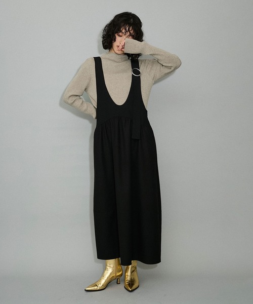 ADAM ET ROPE'（アダムエロペ）の「【WEB限定】・【定番人気】ハイネックラメニットプルオーバー（ニット/セーター・レディース・ブラック/ベージュ/サックスブルー/ホワイト系その他/グレー系その他・FREE）」の11枚目の写真