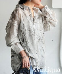 antiqua（アンティカ）の「マーブル柄シャツ（シャツ/ブラウス）」