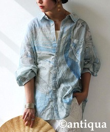 antiqua（アンティカ）の「マーブル柄シャツ（シャツ/ブラウス）」