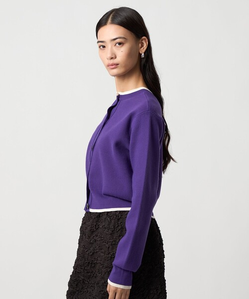 EMMEL REFINES（エメルリファインズ）の「＜EMMEL REFINES＞EM HW ハイショクライン 2WAY ニット トップス（ニット/セーター・レディース・オフホワイト/パープル・FREE）」の17枚目の写真