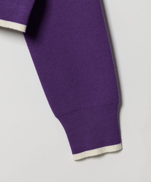 EMMEL REFINES（エメルリファインズ）の「＜EMMEL REFINES＞EM HW ハイショクライン 2WAY ニット トップス（ニット/セーター・レディース・オフホワイト/パープル・FREE）」の8枚目の写真