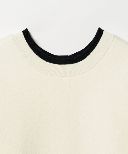 EMMEL REFINES（エメルリファインズ）の「＜EMMEL REFINES＞EM HW ハイショクライン 2WAY ニット トップス（ニット/セーター・レディース・オフホワイト/パープル・FREE）」の4枚目の写真