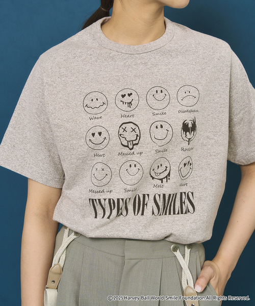 tシャツ OUT OF FRAMe 8812melangeTシャツ  SMILE レディース FRAMeWORK tシャツ OUT OF FRAMe 8812melangeTシャツ SMILE