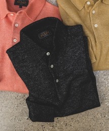BEAMS PLUS(r[XvX)Knit Polo 9G Wool Silk Shaggy Yarn(|Vc)