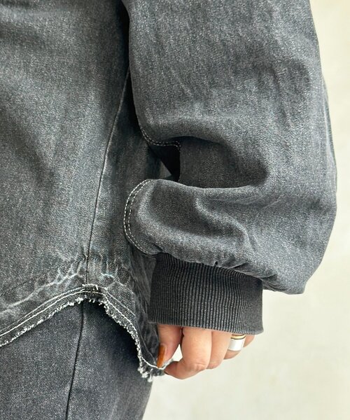 CPCM（シーピーシーエム）の「袖切替フリンジデニムシャツ（シャツ/ブラウス・レディース・ネイビー/ブラック/ブルー・FREE）」の14枚目の写真