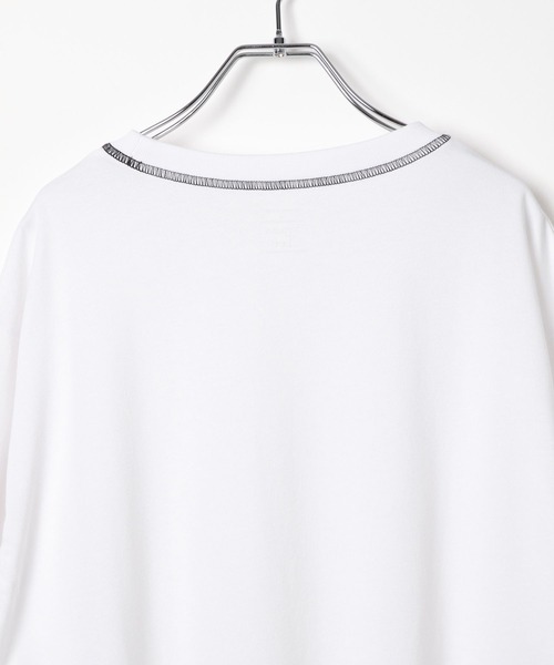 GLOBAL WORK（グローバルワーク）の「フローズンTシャツ/ステッチ/575776（Tシャツ/カットソー・メンズ・ブルー/グレイッシュベージュ/ホワイト/ブラック・LARGE/SMALL/X-LARGE/MEDIUM）」の10枚目の写真