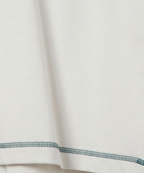 GLOBAL WORK（グローバルワーク）の「フローズンTシャツ/ステッチ/575776（Tシャツ/カットソー・メンズ・ブルー/グレイッシュベージュ/ホワイト/ブラック・LARGE/SMALL/X-LARGE/MEDIUM）」の13枚目の写真