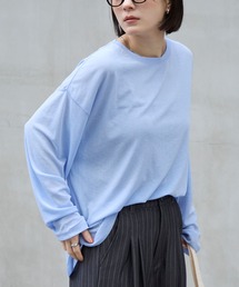 Tシャツ/カットソー（ブルー・ネイビー/青色系・長袖）ファッション