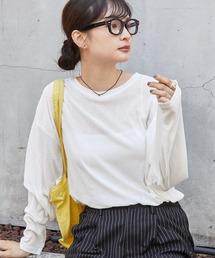 MONO-MART（モノマート）の「【スマートウォッシュ】フローティ シアートップス（Tシャツ/カットソー）」