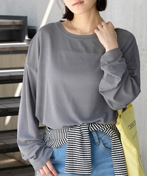 Tシャツ/カットソー（グレー/灰色系・ウォッシャブル加工