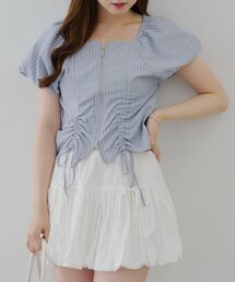 WZIPドロストブラウス