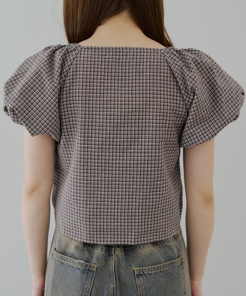 Another Branch olive des olive（アナザーブランチオリーブデオリーブ）の「WZIPドロストブラウス（Tシャツ/カットソー・レディース・ストライプ/ブラック系その他/ブラウン系その他・FREE）」の15枚目の写真