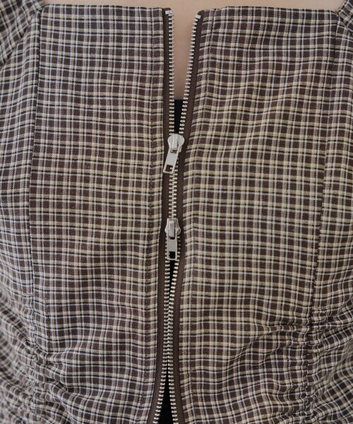 Another Branch olive des olive（アナザーブランチオリーブデオリーブ）の「WZIPドロストブラウス（Tシャツ/カットソー・レディース・ストライプ/ブラック系その他/ブラウン系その他・FREE）」の19枚目の写真