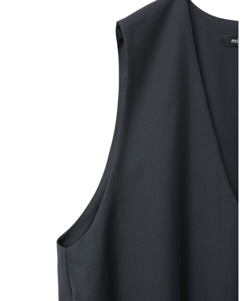セール】mizuiro ind プリーツヘムVネックベスト（ベスト