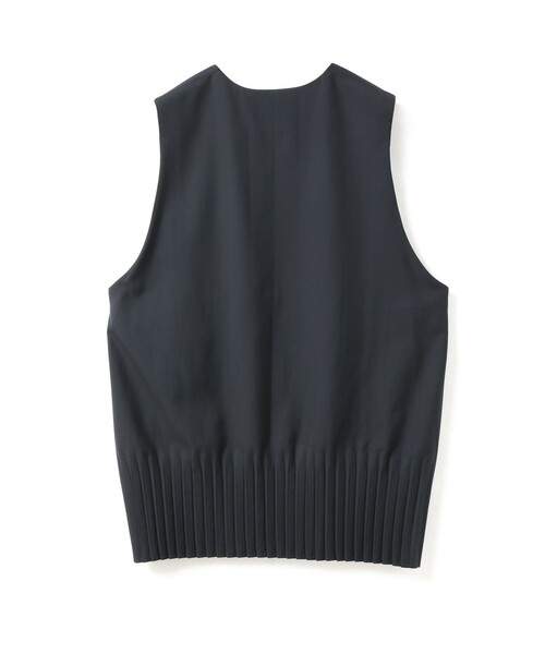 セール】mizuiro ind プリーツヘムVネックベスト（ベスト