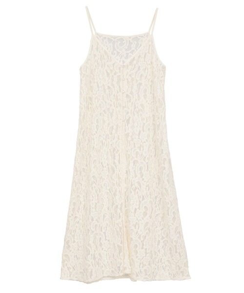 earth music&ecology（アースミュージックアンドエコロジー）の「起毛レースレイヤードキャミワンピース（ワンピース・レディース・ブラック/アイボリー・FREE）」の17枚目の写真