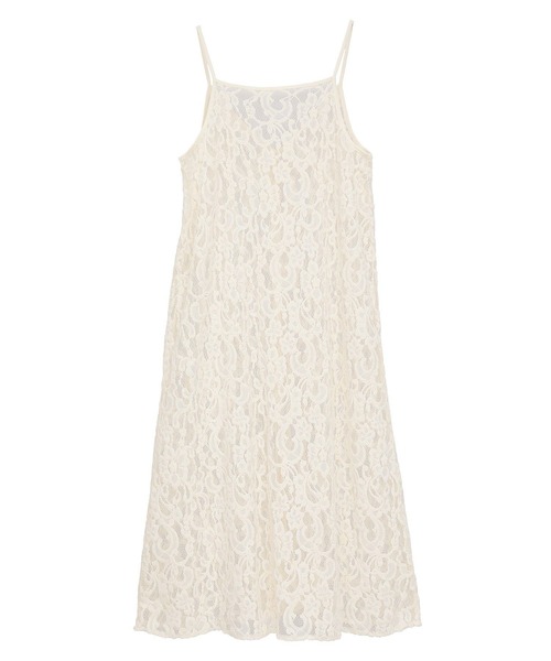 earth music&ecology（アースミュージックアンドエコロジー）の「起毛レースレイヤードキャミワンピース（ワンピース・レディース・ブラック/アイボリー・FREE）」の18枚目の写真