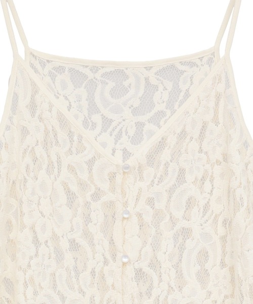 earth music&ecology（アースミュージックアンドエコロジー）の「起毛レースレイヤードキャミワンピース（ワンピース・レディース・ブラック/アイボリー・FREE）」の19枚目の写真