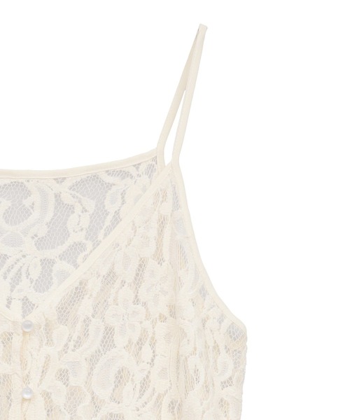 earth music&ecology（アースミュージックアンドエコロジー）の「起毛レースレイヤードキャミワンピース（ワンピース・レディース・ブラック/アイボリー・FREE）」の20枚目の写真