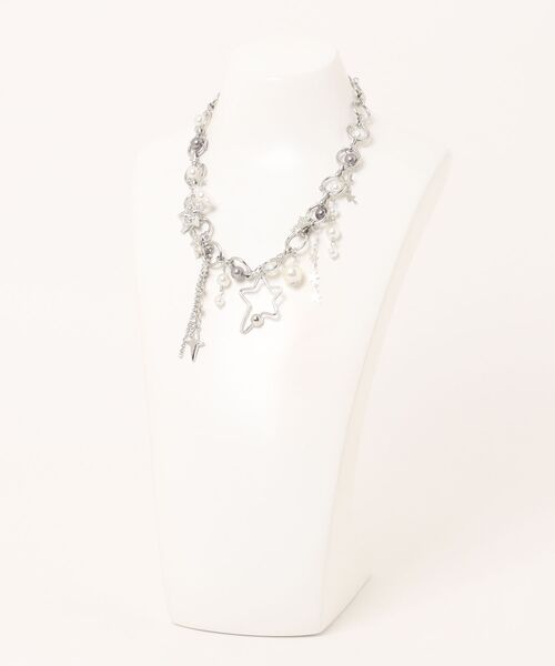 HALEY PESCA（ヘーリーペスカ）の「HALEY PESCA/スター×パール　ボリュームネックレス（ネックレス・レディース・シルバー・FREE）」の2枚目の写真