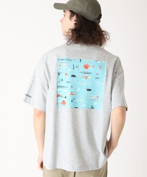 Jonas Claesson（ジョナスクレアッソン）の「【限定アート】Jonas Claesson ・Columbia／メンズ クレストトゥバレー グラフィック ショートスリーブ Tシャツ UVカット／コロンビア（Tシャツ/カットソー）」