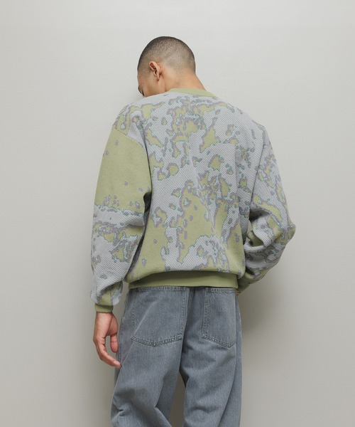 BAL（バル）の「JACQUARD PATTERN CREWNECK SWEATER（ニット/セーター・メンズ・セージグリーン/ブラウン/ブラック・3/2/1）」の5枚目の写真