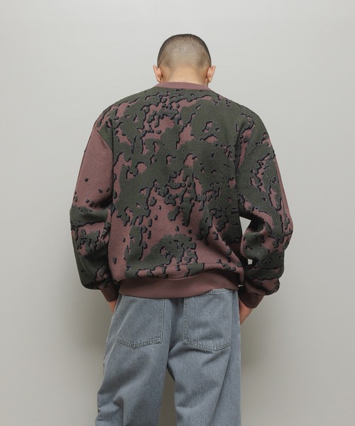 BAL（バル）の「JACQUARD PATTERN CREWNECK SWEATER（ニット/セーター・メンズ・セージグリーン/ブラウン/ブラック・3/2/1）」の7枚目の写真