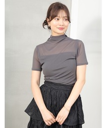 fifth | 切り替えデザインハーフスリーブシアートップス(Tシャツ/カットソー)