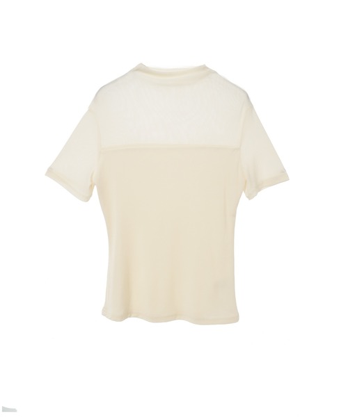 fifth(フィフス)の「切り替えデザインハーフスリーブシアートップス(Tシャツ/カットソー・レディース・ブラック/アイボリー/チャコールグレー・M)」の18枚目の写真
