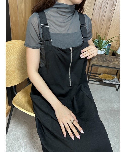 fifth(フィフス)の「切り替えデザインハーフスリーブシアートップス(Tシャツ/カットソー・レディース・ブラック/アイボリー/チャコールグレー・M)」の13枚目の写真