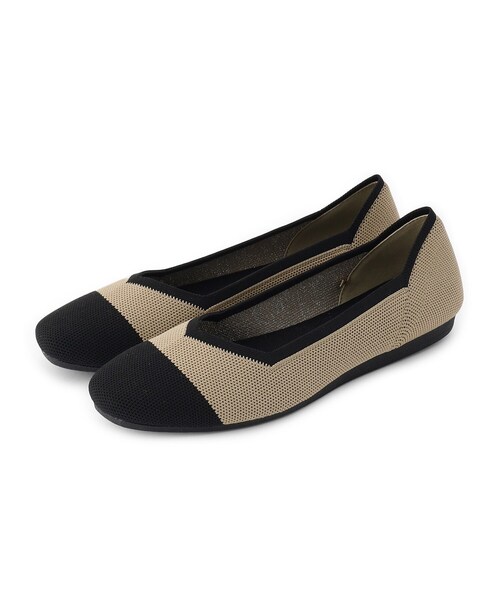 SHOO・LA・RUE（シューラルー）の「【22.5cm-24.5cm】洗えてさらさらニットパンプス（パンプス・レディース・ベージュ系その他6/ブルー/ブラック系3/レッド系1/ブラック・25/35/45）」の3枚目の写真