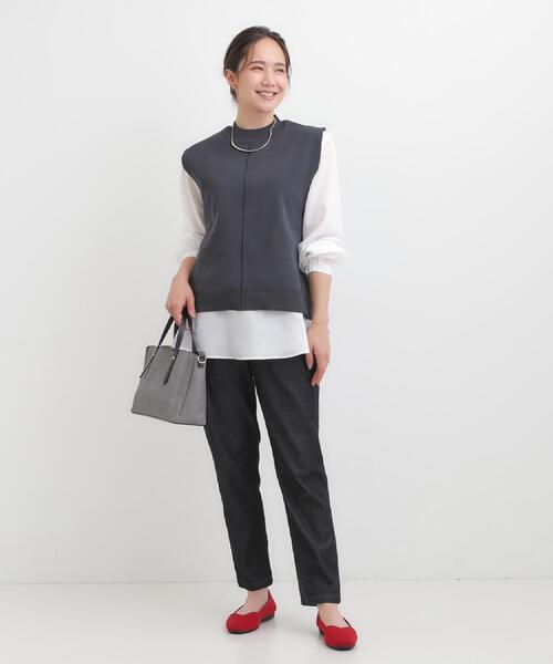 SHOO・LA・RUE（シューラルー）の「【22.5cm-24.5cm】洗えてさらさらニットパンプス（パンプス・レディース・ベージュ系その他6/ブルー/ブラック系3/レッド系1/ブラック・25/35/45）」の21枚目の写真