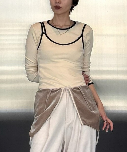 Ameri(アメリ)の「COLOR SCHEME SET TOP(その他トップス・レディース・アイボリー/ブラック/カーキ・FREE)」の2枚目の写真