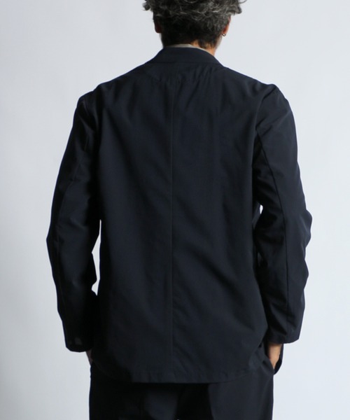 The DUFFER of ST.GEORGE(ザダファーオブセントジョージ)の「SETUP DOT MESH JACKET:ドットメッシュ調 セットアップジャケット(テーラードジャケット・メンズ・ネイビー/チャコールグレー・X-LARGE/LARGE/MEDIUM)」の8枚目の写真