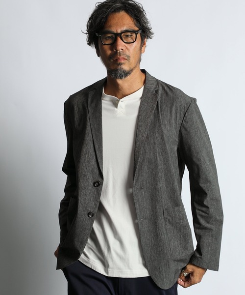 セール】SETUP DOT MESH JACKET：ドットメッシュ調 セットアップ