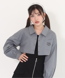 PINKHUNT（ピンクハント）の「PINKHUNT ピンクハント タンクトップ付き ショート丈シャツ 0873K（シャツ/ブラウス・キッズ）」