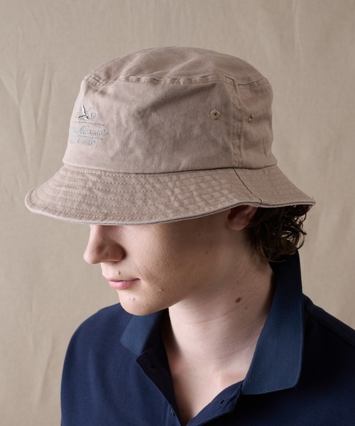 Eddie Bauer(エディーバウアー)の「コットンツイル ロゴ バケットハット(ハット・メンズ・ネイビー/ベージュ/ブラック/サファリグリーン/ブラウン/ピンク・F)」の4枚目の写真