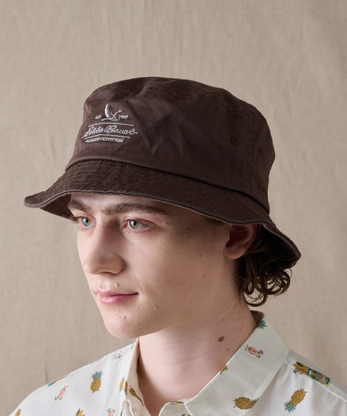 Eddie Bauer(エディーバウアー)の「コットンツイル ロゴ バケットハット(ハット・メンズ・ネイビー/ベージュ/ブラック/サファリグリーン/ブラウン/ピンク・F)」の3枚目の写真