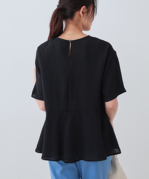 INDIVI(インディヴィ)の「【洗える】ペプラムトップス(Tシャツ/カットソー・レディース・サックスブルー/ブラック/オフホワイト・05/13/15 /38)」の10枚目の写真