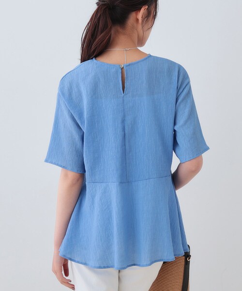 INDIVI(インディヴィ)の「【洗える】ペプラムトップス(Tシャツ/カットソー・レディース・サックスブルー/ブラック/オフホワイト・05/13/15 /38)」の22枚目の写真