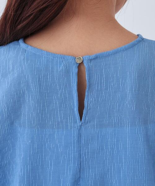 INDIVI(インディヴィ)の「【洗える】ペプラムトップス(Tシャツ/カットソー・レディース・サックスブルー/ブラック/オフホワイト・05/13/15 /38)」の19枚目の写真