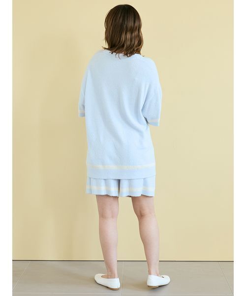 ジェラートピケ ルームウェア上下セット【定価から6千円引き・未使用】半袖半パン ONLINE限定】スムーズィートリム半袖プルオーバー＆ショート