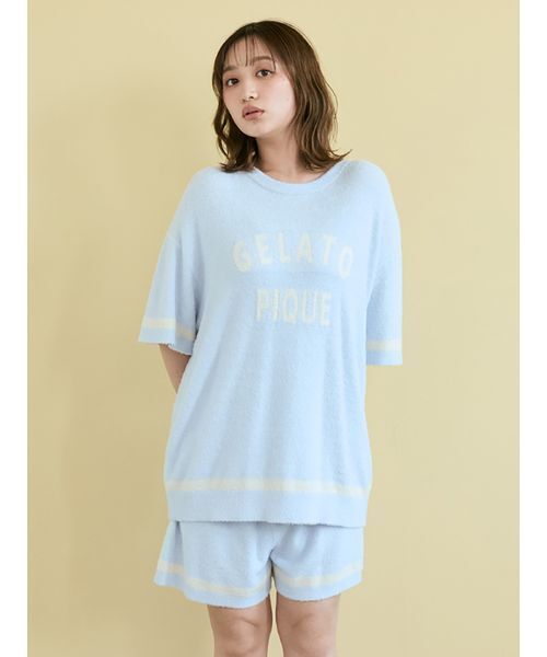 ジェラートピケ ダッフィー ブルー　ルームウェアセット 半袖 gelato pique ルームウェアセット ブルー ダッフィー ジェラート