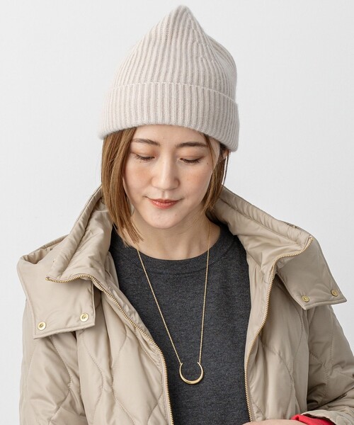 ピュアカシミヤ ニット帽（ニットキャップ/ビーニー）｜23区（ニジュウ